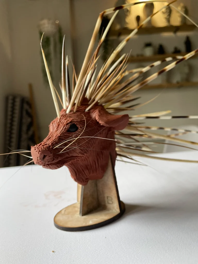 sculpture created by student at be creative