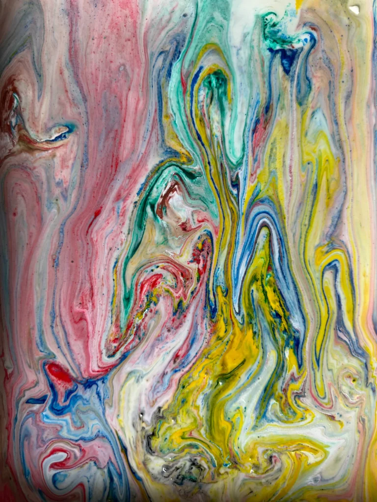 abstract painting created by student